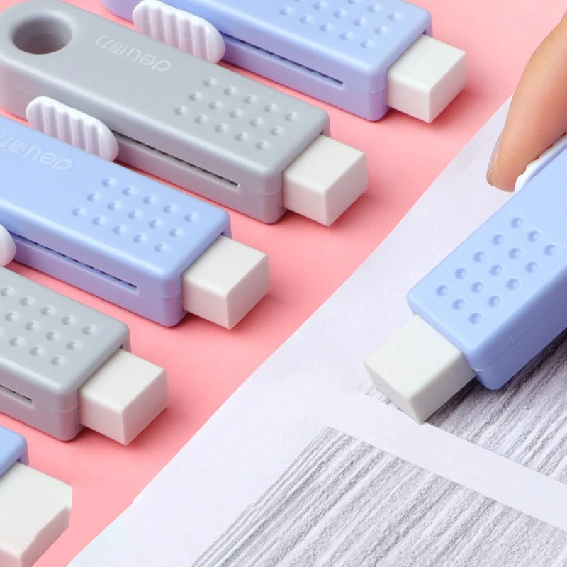 

1PC Sheath Eraser Creativity Retractable Push Pull Eraser Professional Children Drawing Painting Tool Kawaii School Supplies