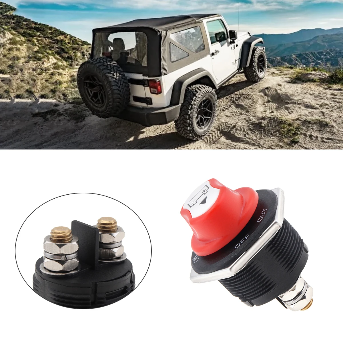 

Переключатель отключения питания от аккумулятора на 200 А для автомобилей, морских яхт, домов на колесах, квадроциклов, внедорожников, грузов...