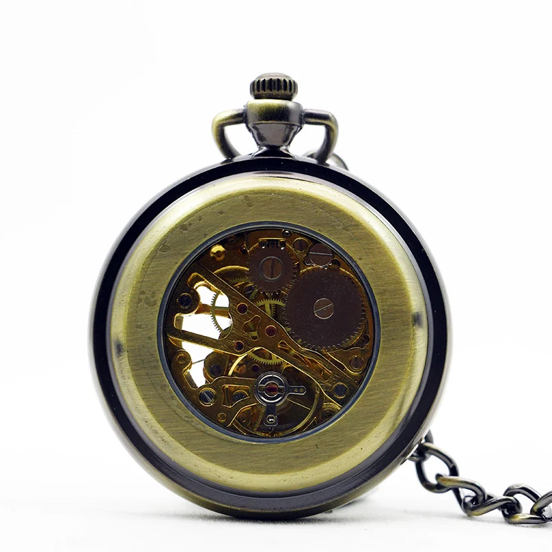 Mechanical Pocket Watch Roman Numeral Display Vintage Strap Chain Pendant Men Ladies Popular Gifts
