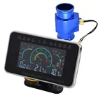 Вольтметр 3 в 1, датчик температуры воды, манометр масла с цифровым ЖК-дисплеем для автомобиля, грузовика, 18 дюйма, датчик NPT, адаптер 10 мм, 12 В24 В