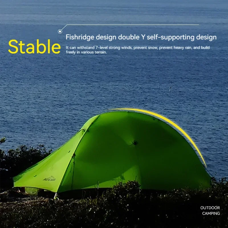 Фото Палатка TechHPASTA GEAR LARK для кемпинга и рыбалки, легкая, с силиконовым покрытием, защита от дождя и ветра, для походов и велотуризма №2