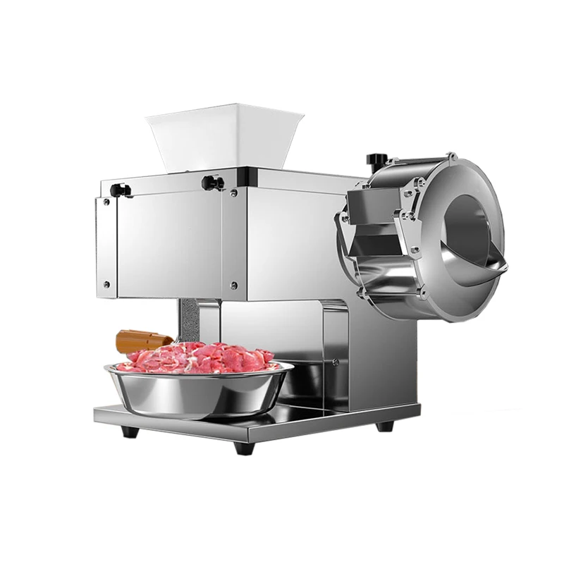 Commercial Small Electric Meat Slicer Cutter Stainless Steel Automatic Cutting Grinder Chopped Vegetables Machine Minced Meat