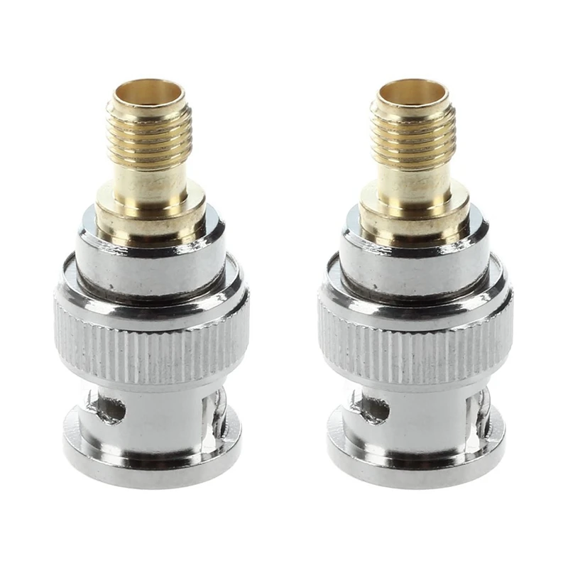 

HOT SALE 2X BNC Male To SMA Female Plug Coax Adapter