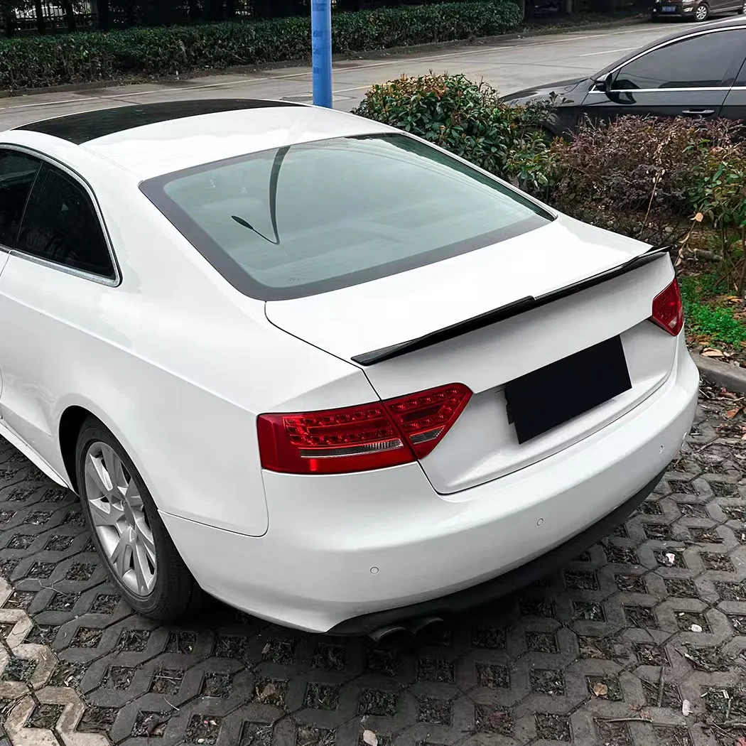 Фото Новый спойлер для Audi A5 B8 2008-2016, заднее антикрыло из ABS-пластика, аксессуары для внешнего аэродинамического стайлинга, декоративная наклейка PSM, для двухдверного автомобиля. №3