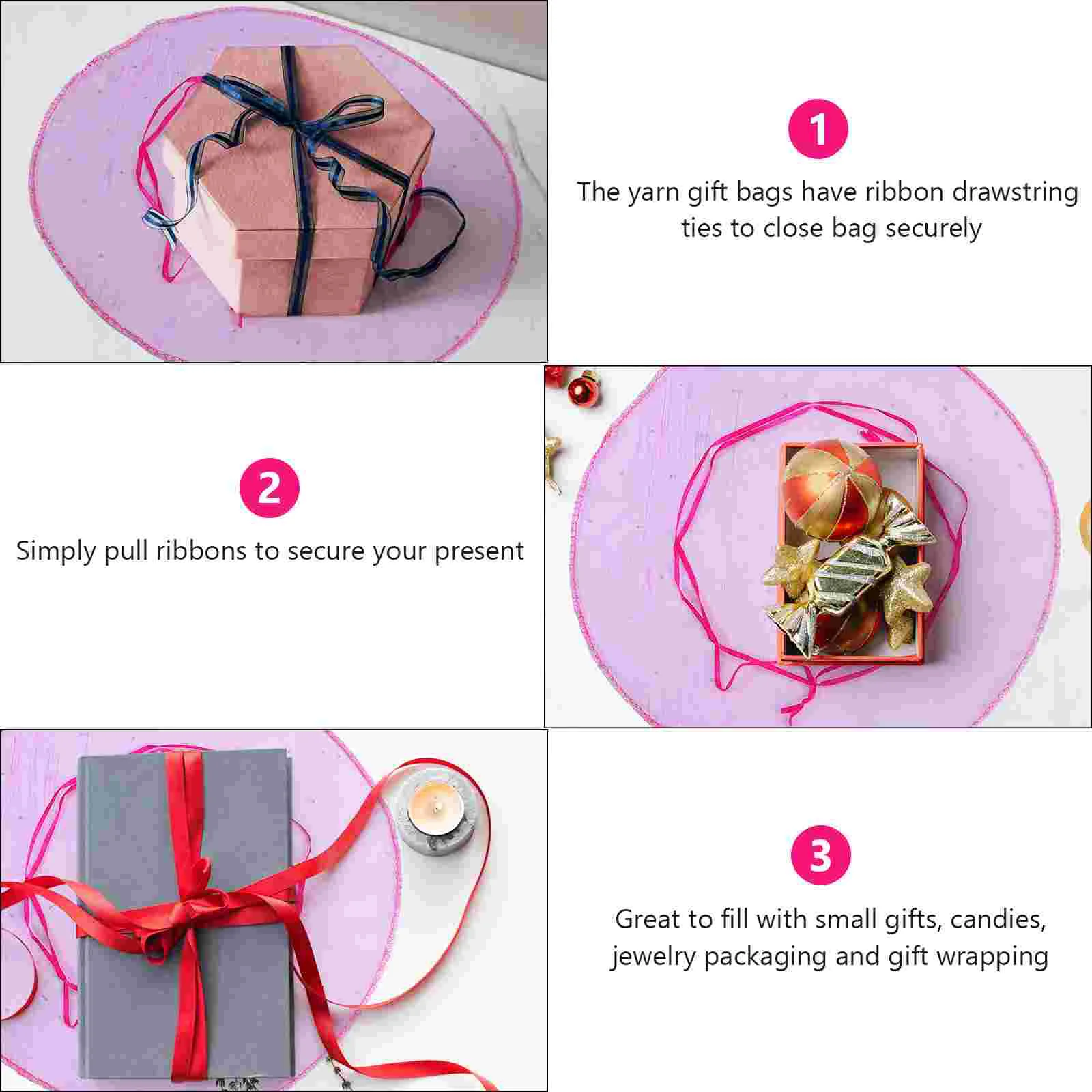 50 шт. подарочная упаковка сумки из органзы сетчатые на день рождения для подарков