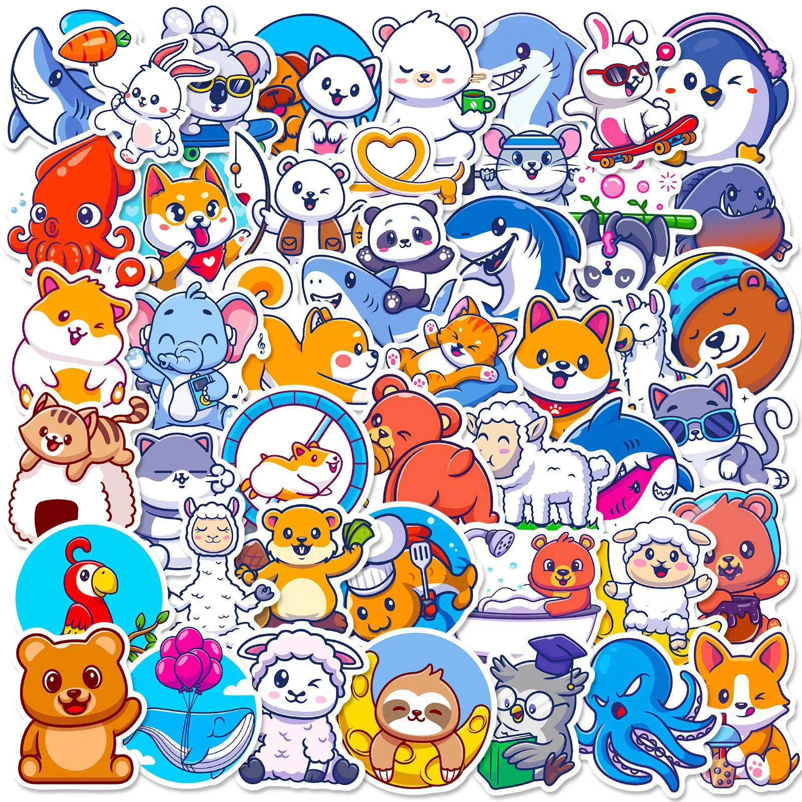 

10/30/50 шт., водонепроницаемые наклейки для скейтборда