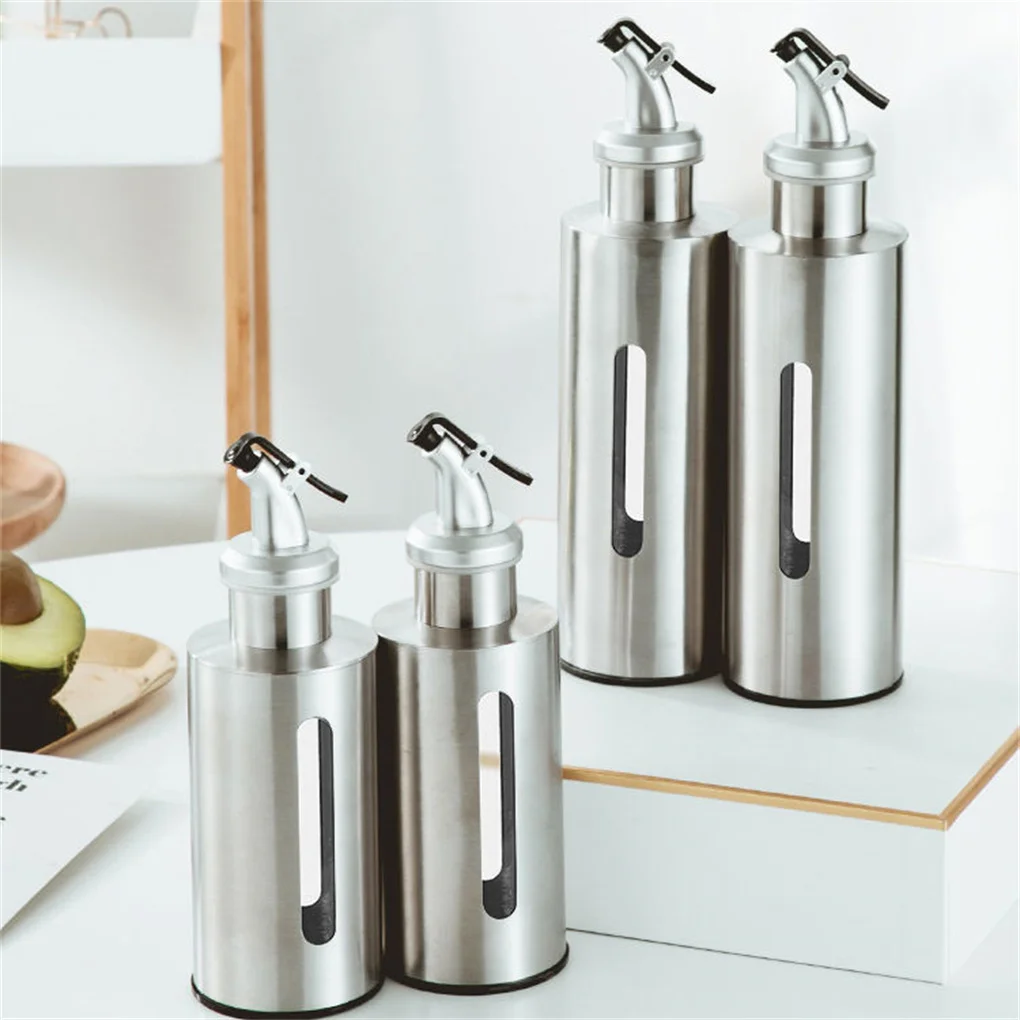 

Portable Oil Bottle Leak-proof Sauce Holder Dispenser Window Storage Container Jar Cooking Seasoning Roasting 290ml