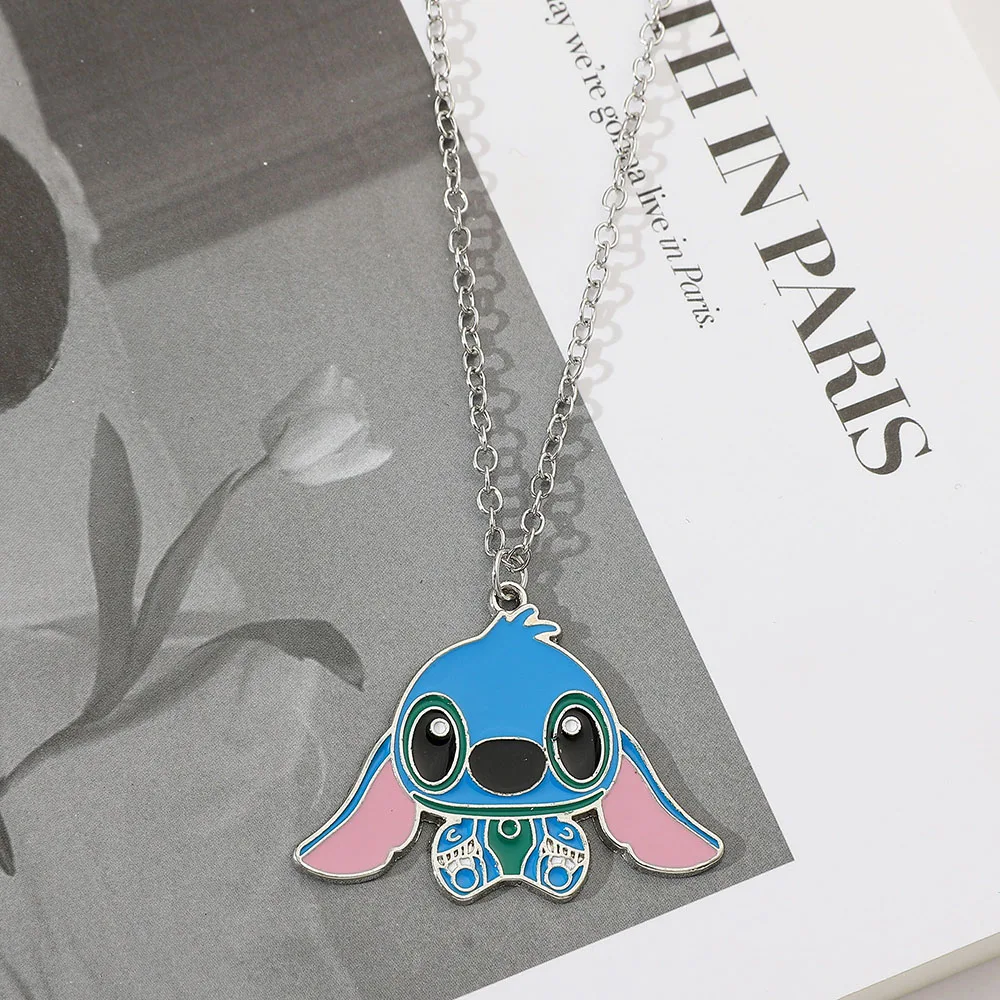 Ожерелье Kawaii из мультфильма Ститч для мужчин подарочные аксессуары