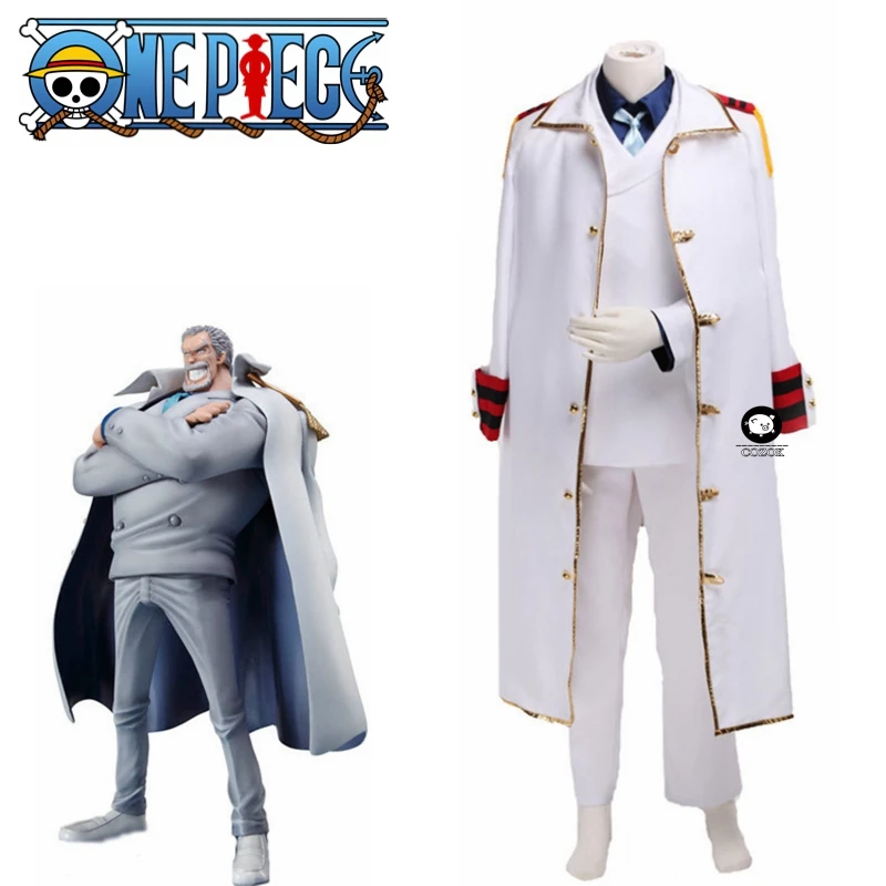 

Костюм для косплея обезьяны D Garp, униформа обезьянки D. Luffy дедушка пальто брюки полный комплект на заказ костюм на Хэллоуин