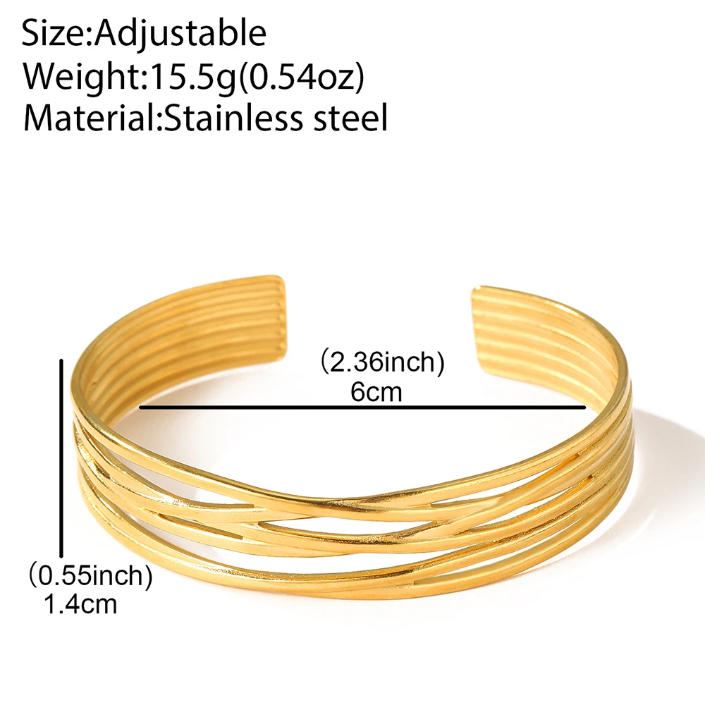 Браслет из нержавеющей стали в европейском и американском стиле многослойный