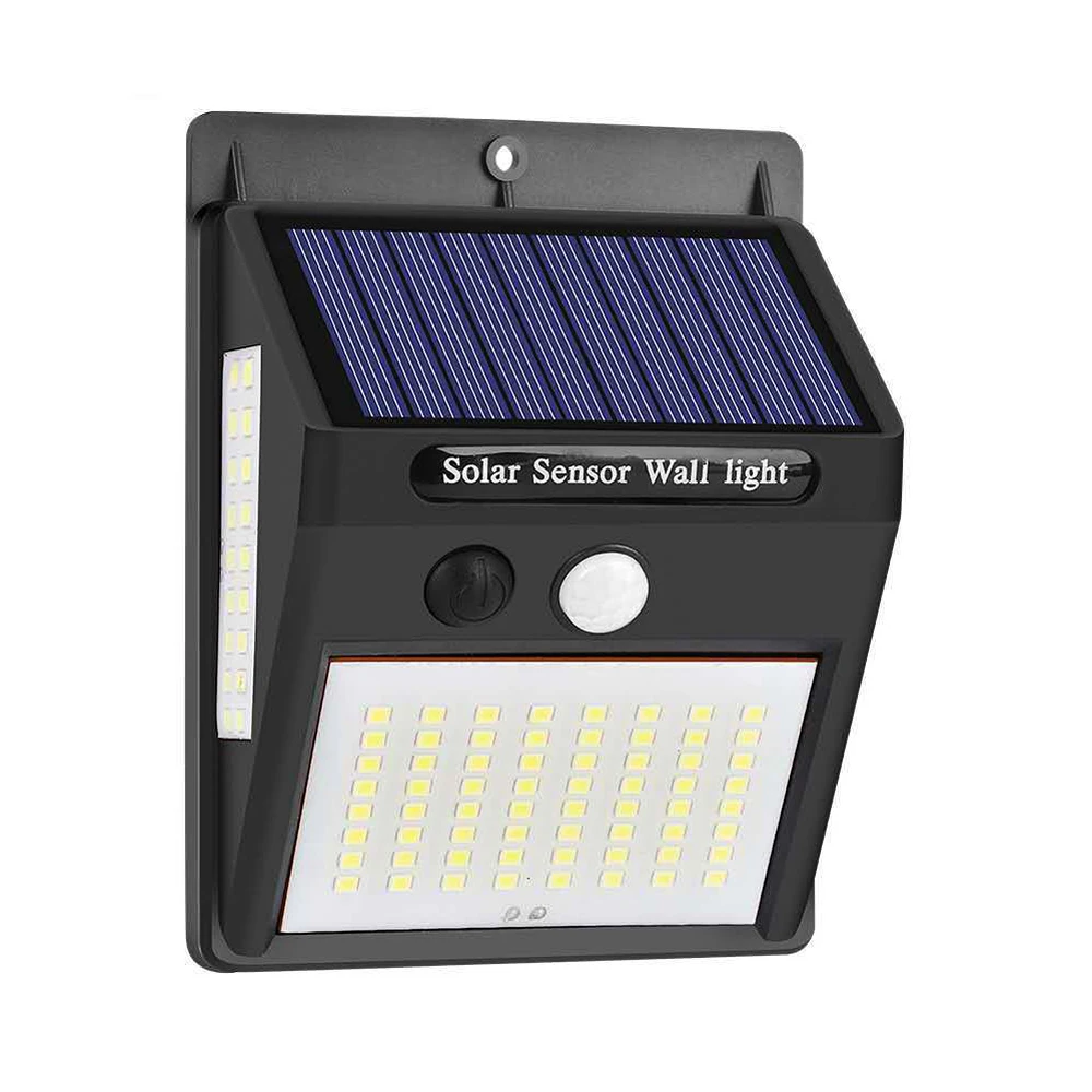 

100LEDs PIR Motion Sensor Lights Solar Lamp Outdoor Wall Light LED Floodlight For Garden Yard Porch Garage Security Lights