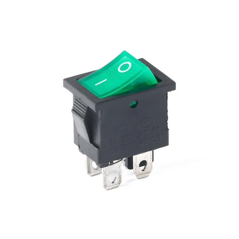 

Переключатель KCD1-104N с подсветкой 6А 250В