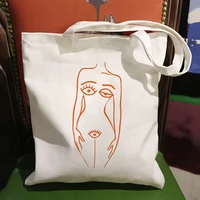 creative evil eye eye large capacity canvas tote shoulder bag fabric cloth reusable shopping bag women 2022 handbags shopper bag