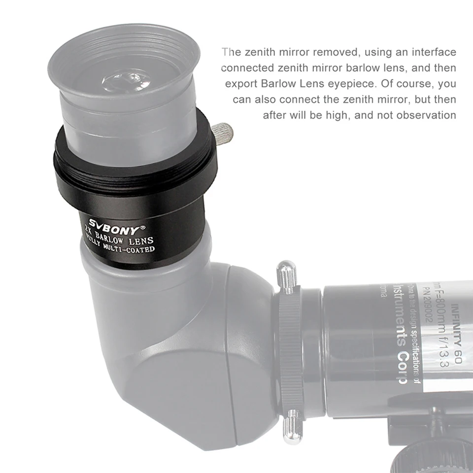 1 25 дюймовый полностью металлический многослойный 2x Удлинительный объектив с