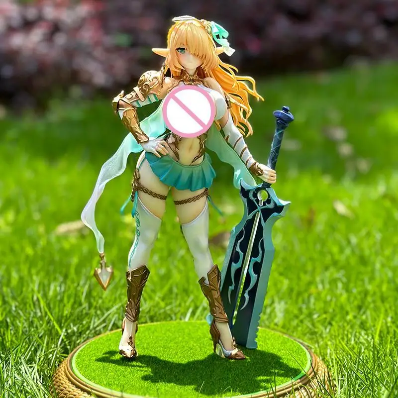 25cm Vertex Elf Village Figurine Anime Removable Collectible 8th Villager Cecile Antenna Hentai Figure Clothes  Model Doll Toy