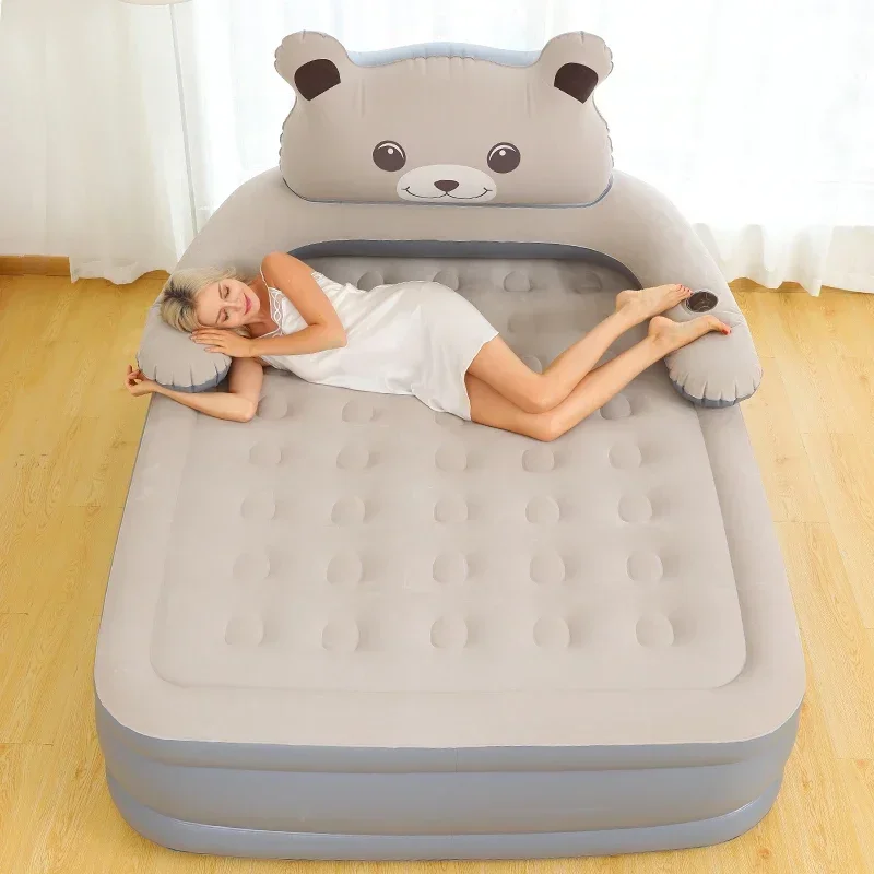 Надувной матрас одноместная домашняя складная кровать утолщенная и приподнятая