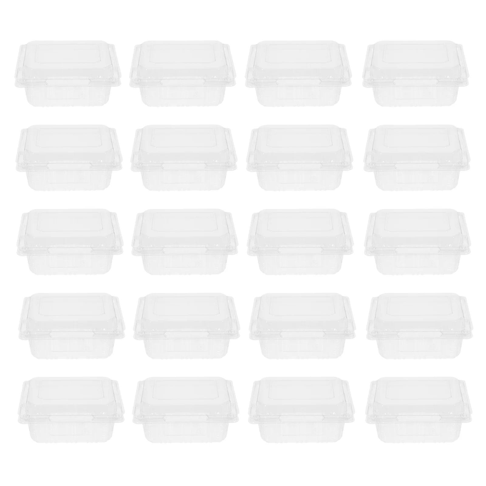 

100Pcs Cake Storge Boxes Disposable Food Containers Fruit Packaging Boxes Portable Fruit Boxes for Home Shop Packing