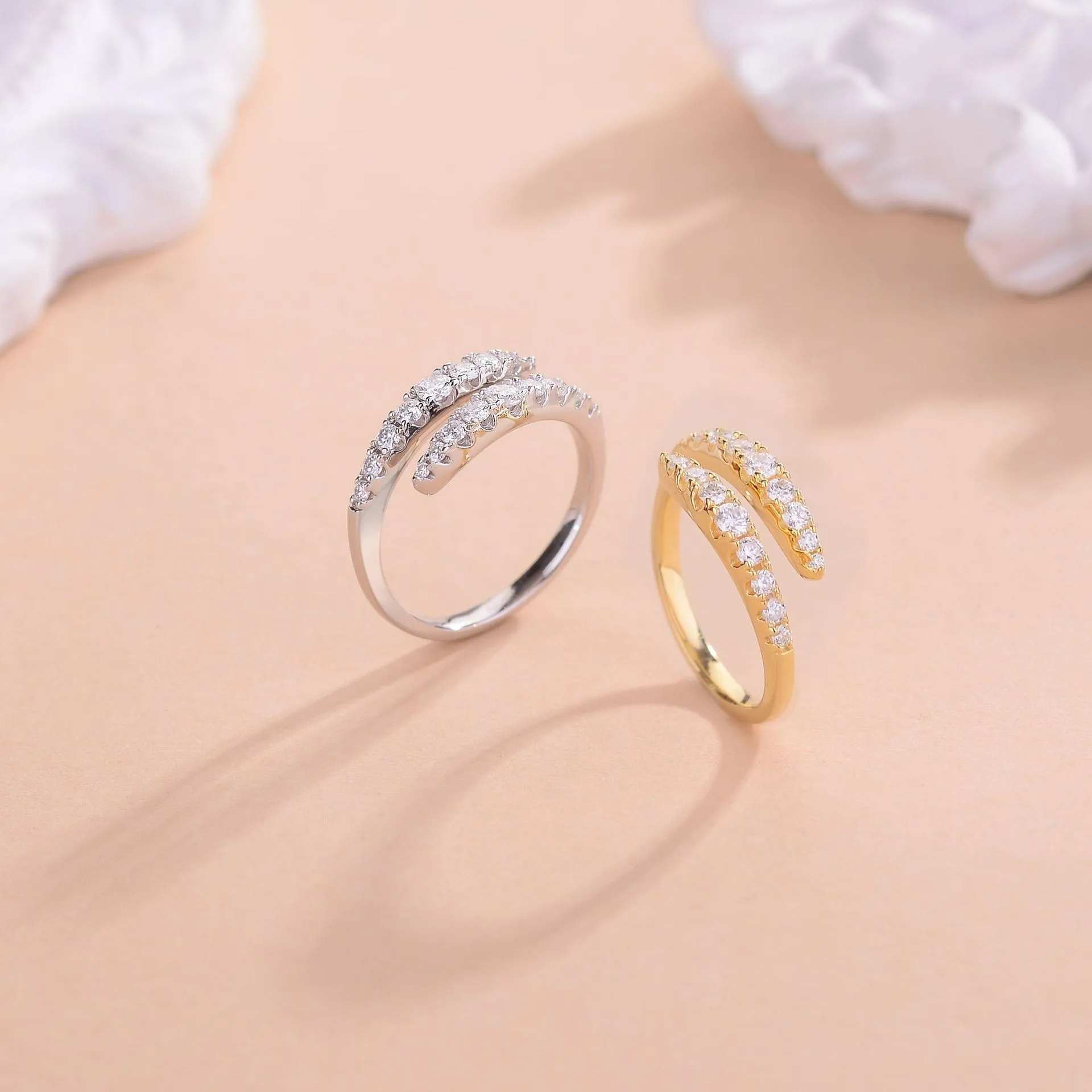 R3-0216 Lefei модное роскошное трендовое классическое кольцо с белым муассанитом и