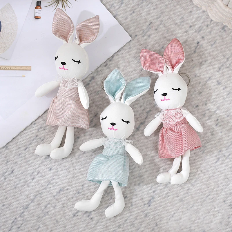 2023 Hot Cute Korean Soft Rabbit Stuffed Plush Animal Bunny Toy Pets For Baby Girl Kid Gift Animal Doll Keychain Bag Pendant images - 6