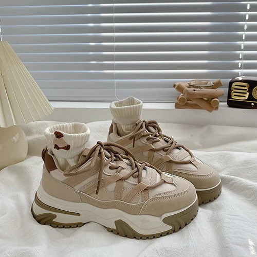 

2022 New chunky sneakers Fashion Women Casual shoes Spring Platform shoes Lace Up Outdoor Walking Running Shoes zapatos mujer