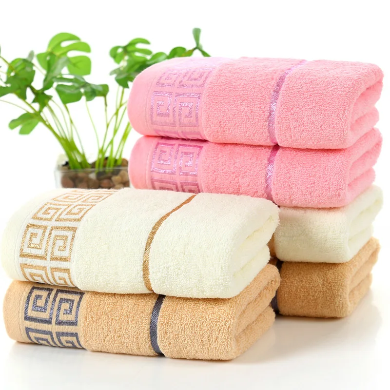 100% cotton bath towel set absorbent adult pure color soft skin-friendly face wash hand for bathroom | Дом и сад