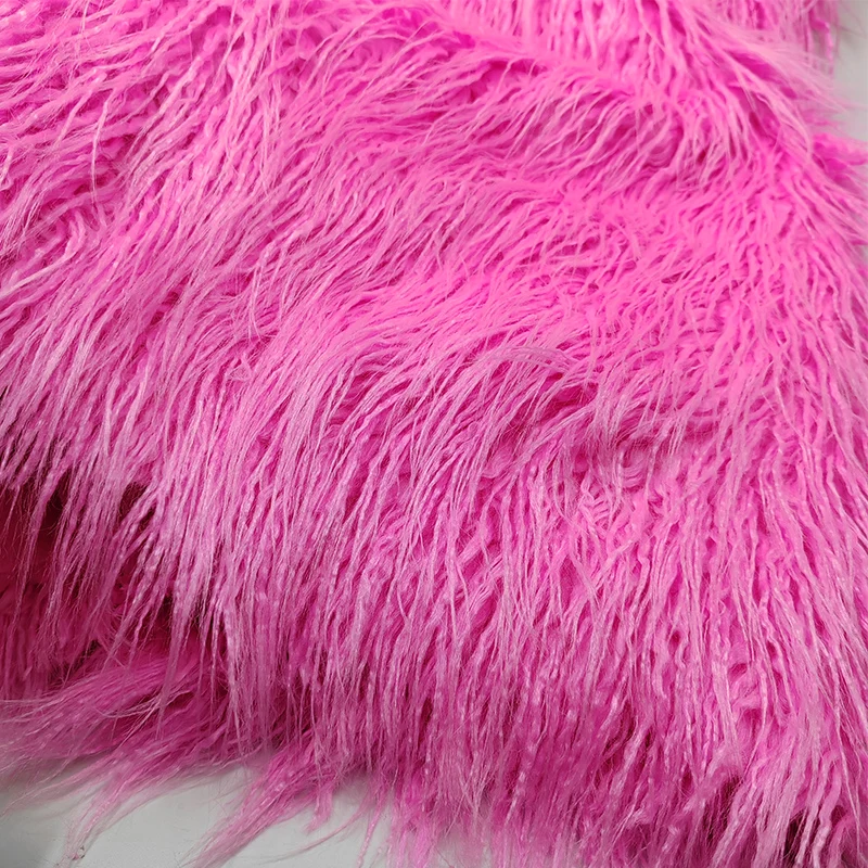Хорошая розовая пляжная шерстяная плюшевая ткань из искусственного меха длиной 5