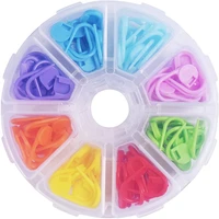 100 pieces locking stitch markers knitting stitch counter multi colored crochet stitch needle clip with compartment box