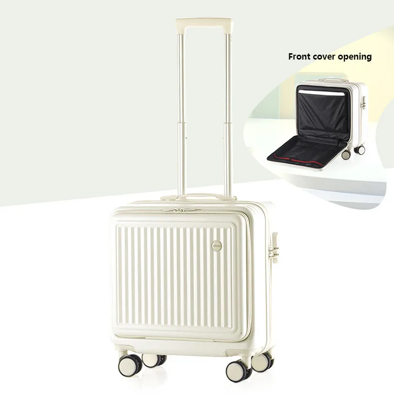 New Front Opening 16/18/20 Inch Code Trolley Case, Light And Fashionable Universal Wheel Suitcase