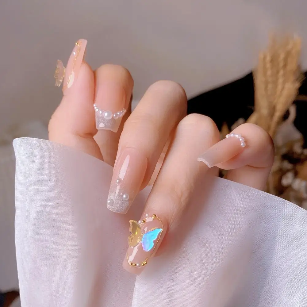 

24Pcs/Set 3D Nail Charms Durable Bright-colored Irregular Shape for Party Nail Ornaments Butterfly Nail Charms