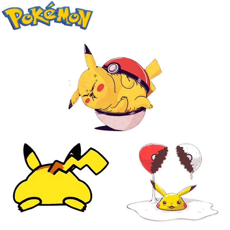 

Наклейки с изображением покемона, забавные персонажи японского Аниме Пикачу для мышц, подарок на день рождения и Рождество, милые детские и...