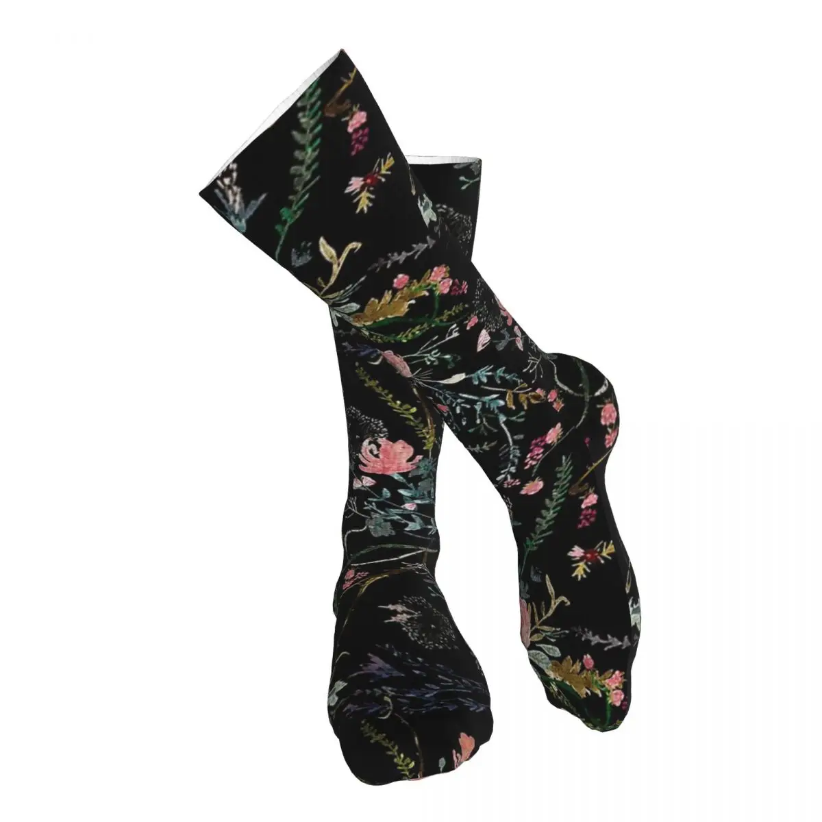

Midnight Floral Adult Stockings Not Easy to Pilling Suitable For Sports Thigh length Socks Customised Patterns