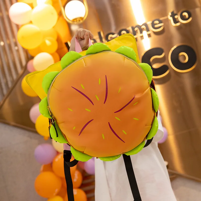 Cute Hamburger Backpack For Girls Super Kawaii Student Backpack School Bag Women Backpack For College Students