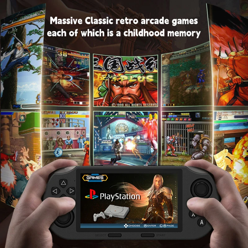 Фото Новая портативная игровая консоль в стиле ретро SF3000, 4,5-дюймовый игровой автомат с IPS-экраном, детский беспроводной мини-портативный игровой плеер для мальчика, подарок №2