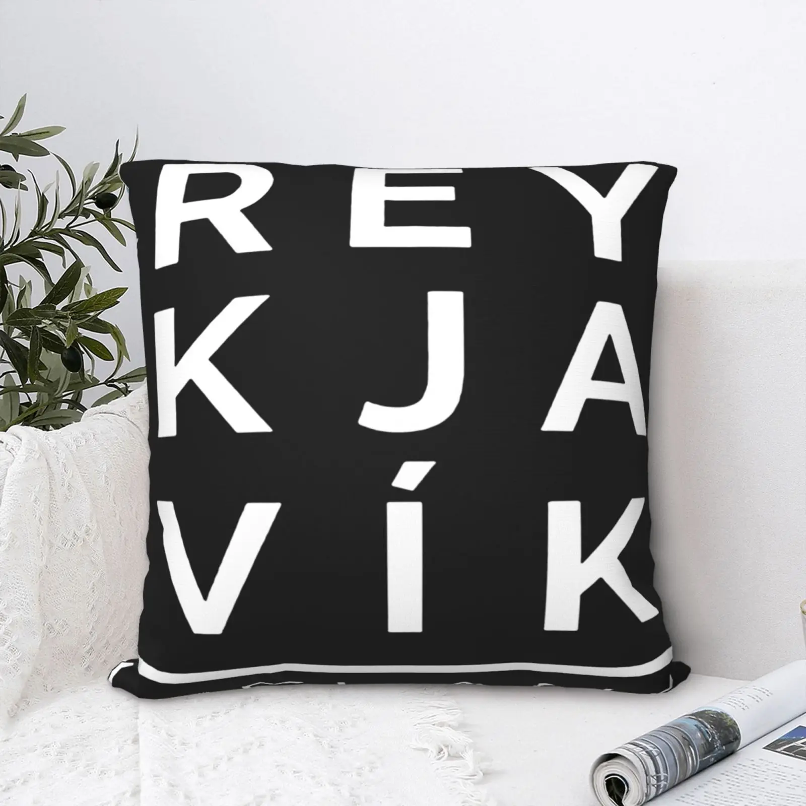 

Декоративный чехол для подушки с изображением города Исландии