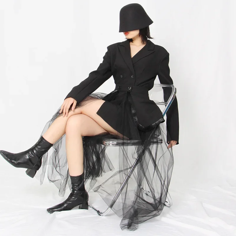 NicheElegantЭлегантный уличный стиль 2024 осенний костюм воротник длинный рукав