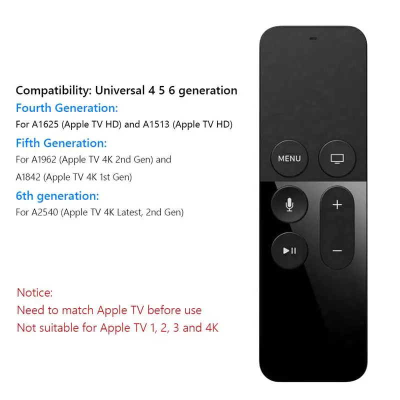 Пульт дистанционного управления A1513 MLLC2L/A EMC2677 для Apple TV