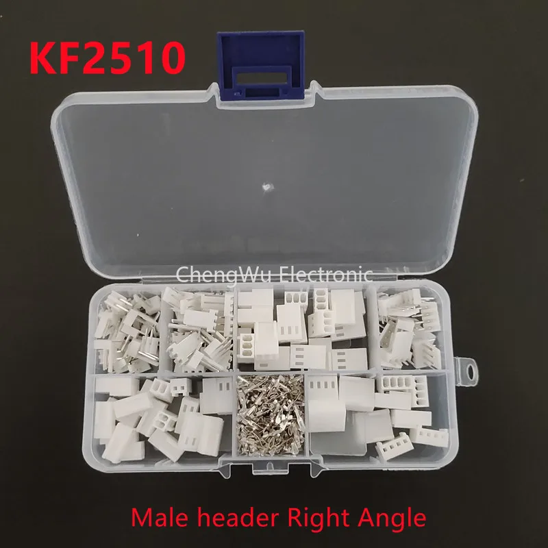 50 комплектов KF2510 прямоугольный комплект в коробке 2p 3p 4p шаг 2 54 мм