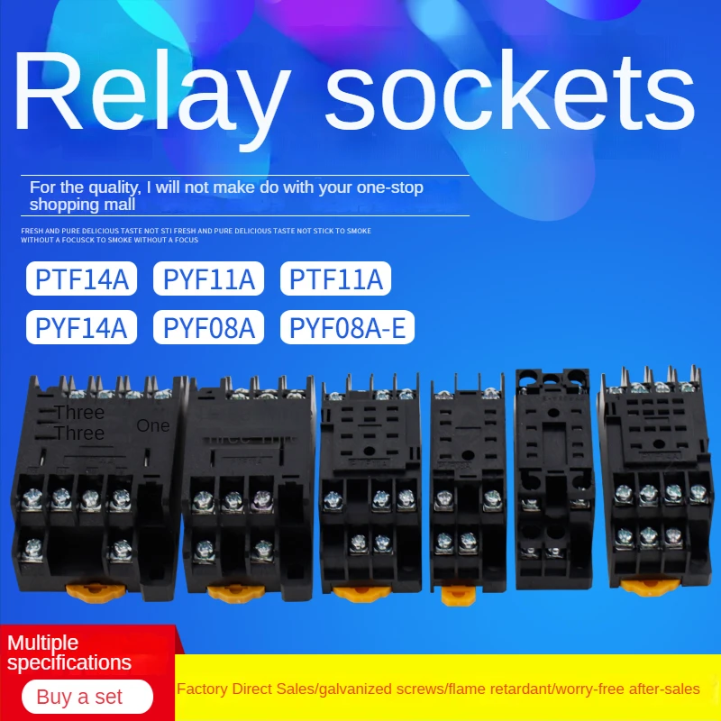 

Small Intermediate Relay Base HH53P52P54P MY3NJ Socket Large 8-pin 11 Pin PYF14A Time HY3-2 HY3-4 Time Relay Relay Sockets