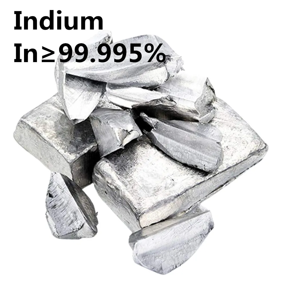 

100 Grams Indium Metal Block 99.995% High Purity In Element Ingot - Hobby Collection