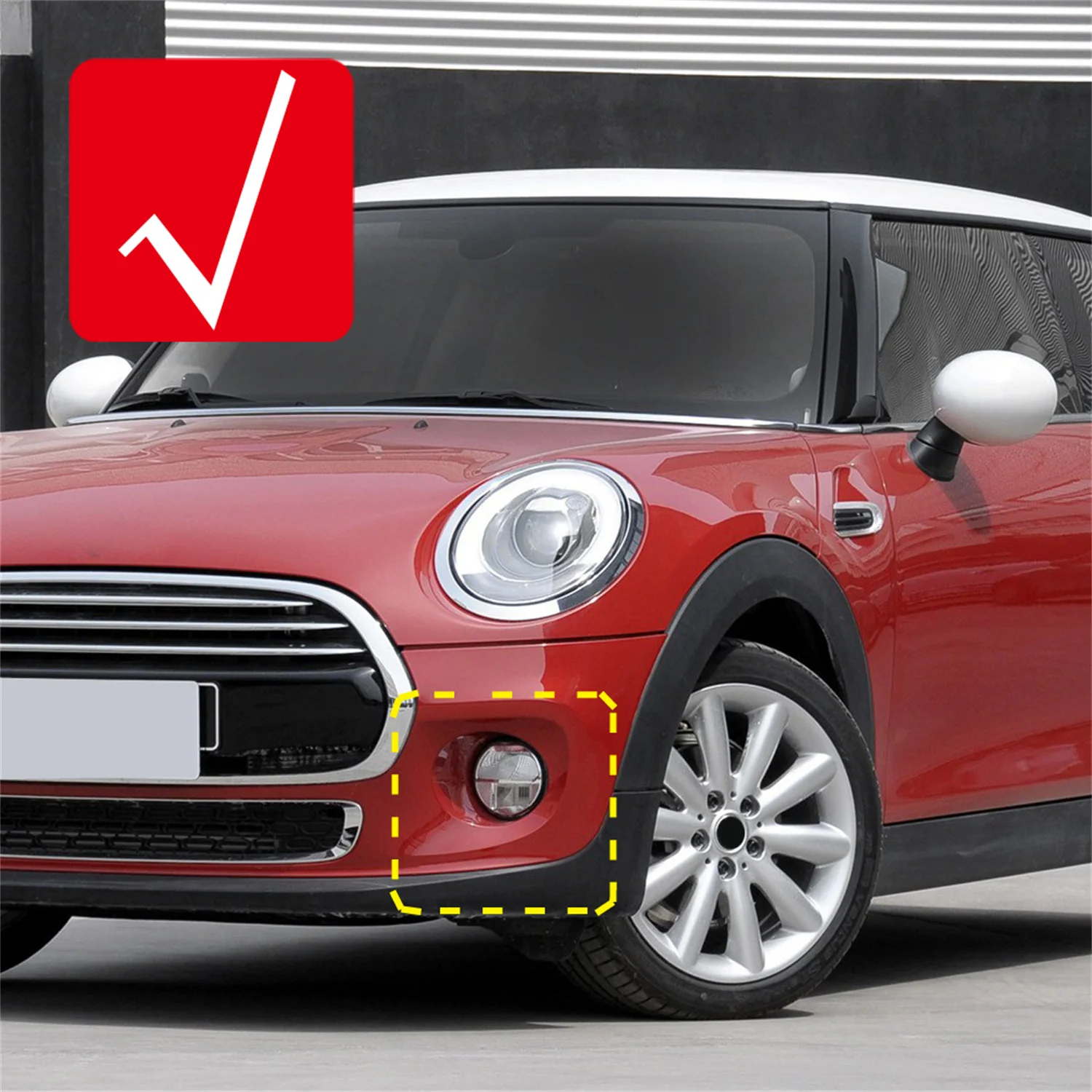 Фото Для BMW MINI F55 5-дверный, F56 3-дверный 2014-2021 хромированный внешний передний противотуманный фонарь, накладка на крышку лампы, ABS, внешние аксессуары, 2 шт. №2