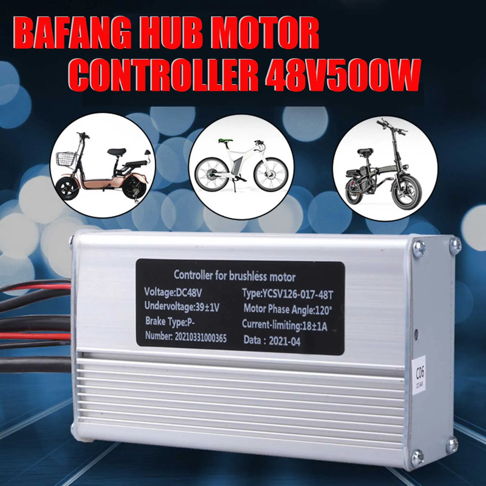 For BAFANG Hub Motor Controller 36V350W 48V350W 48V500W Replacement DIY for eBike E-Bicycle