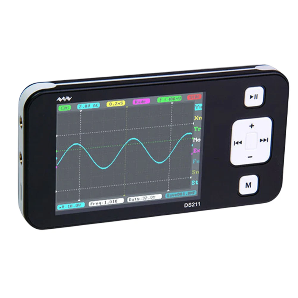 

DS211 1-CH Handheld Digital Storage Oscilloscope Scope Meter USB 1MHz Portable Mini DSO Automotive Scopemeter Logic Analyzer Set