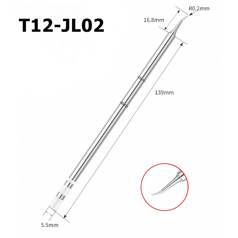 T12 Soldering Solder Iron Tips T12JL02 Iron Tip For Hakko FX951 STC AND STM32 OLED Soldering Station Electric Soldering Iron
