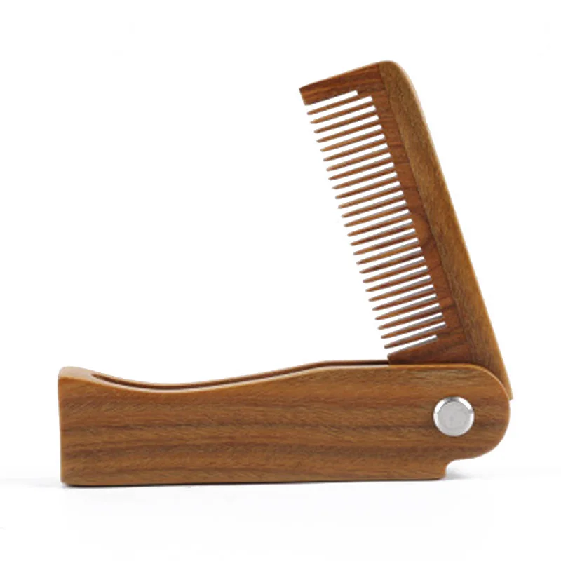 

Wooden Hair Comb Natural Sandalwood Comb for Beard Fold Pocket Comb Hair Brush Beard & Mustache Brush for Men peine para barba
