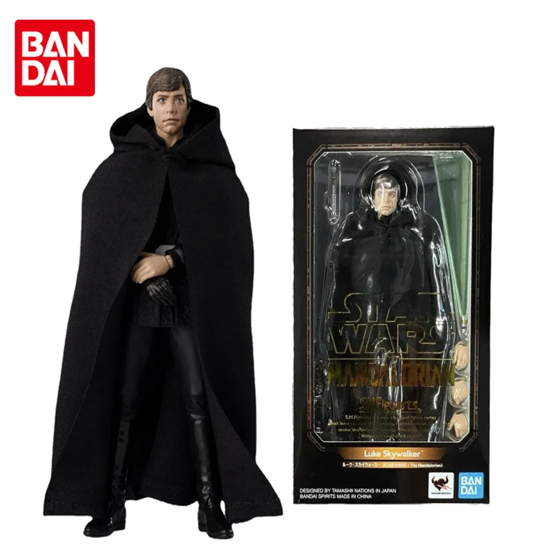 

Bandai Genuine SHFiguarts Star Wars Luke Skywalker The Mandalorian Anime Action Figure Toys for Boys Children Birthday Gifts