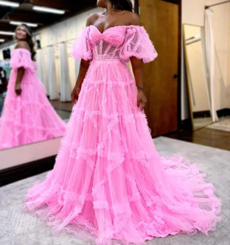 Роскошные сетчатые Официальные Вечерние длинные платья для женщин милые