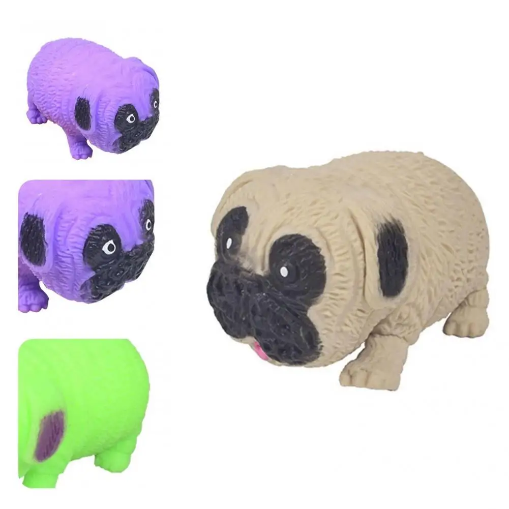 

Vivid Color Detailed Pug Dog Squeeze Fidget Toy Good Craftsmanship Sensory Toy Healing for Relaxing