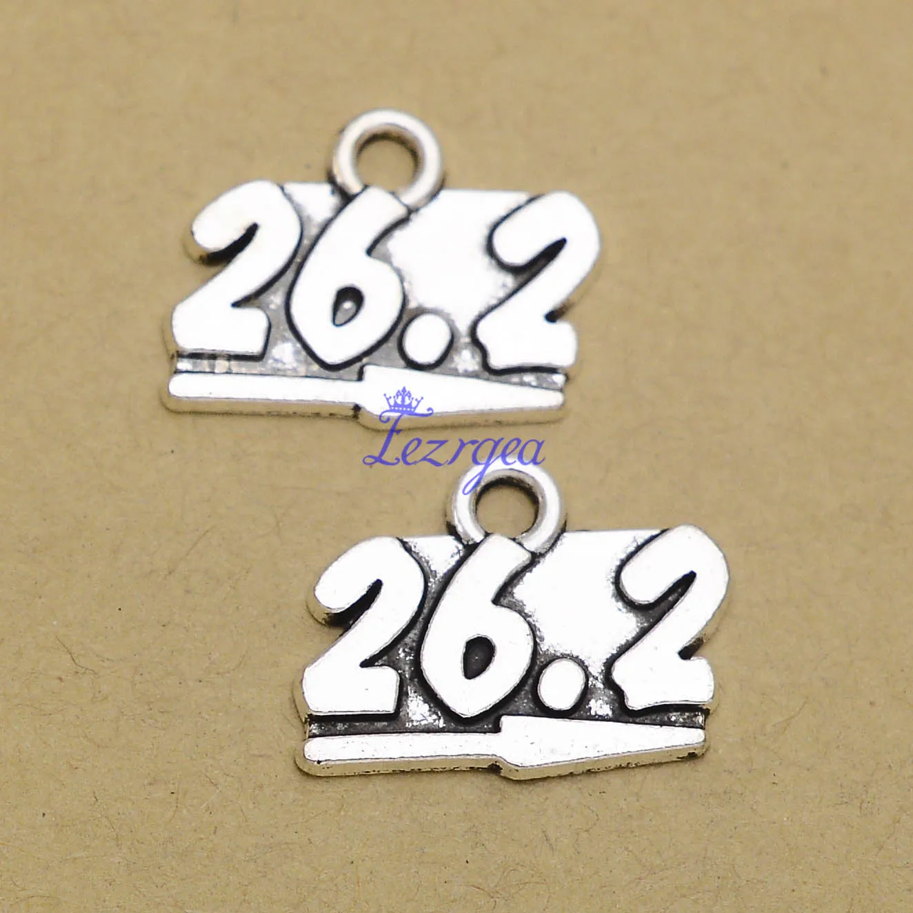 

20pcs/lot--19x14mm Antique Silver Plated 26.2 Marathon Charms Sports Pendants DIY Supplies Jewelry Making Findings Accessories