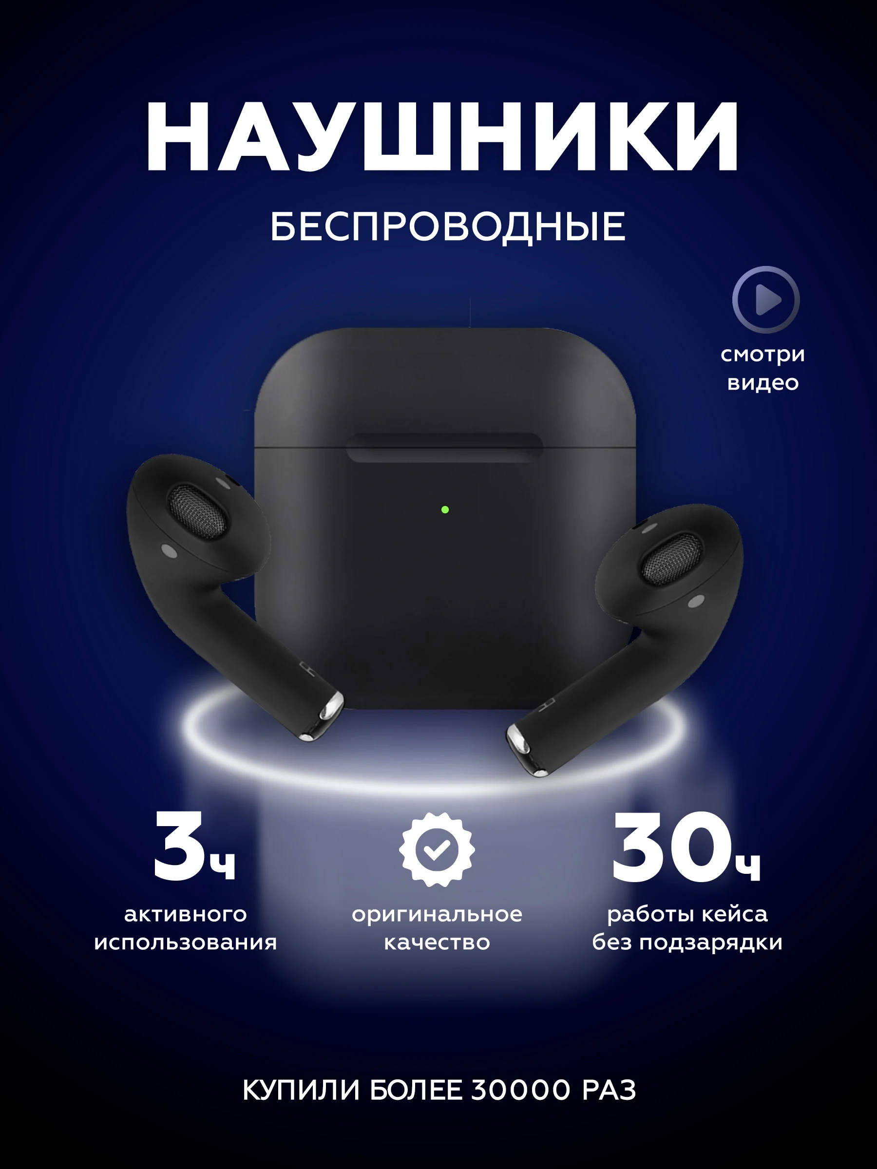 

Наушники беспроводные / Блютуз гарнитура / Беспроводные наушники для