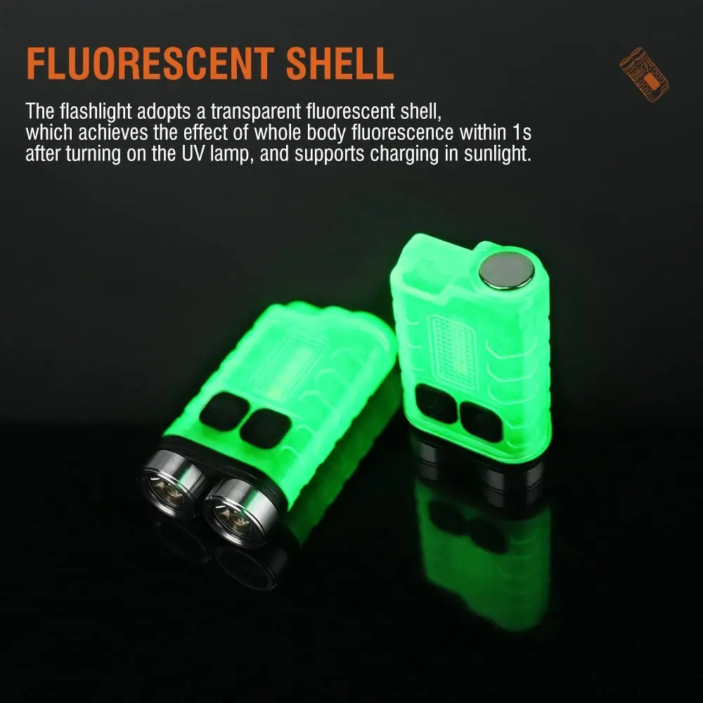 

Mini Flashlight 900LM XPG Lamp USB Rechargeable Waterproof Keychain UV Lantern With Red Multifunction Magnet Light